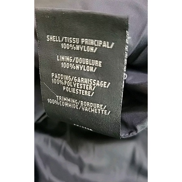 Schott Jacket Womens L Black Quilted Full Zip Pockets Belted Motorcycle - Picture 10 of 16